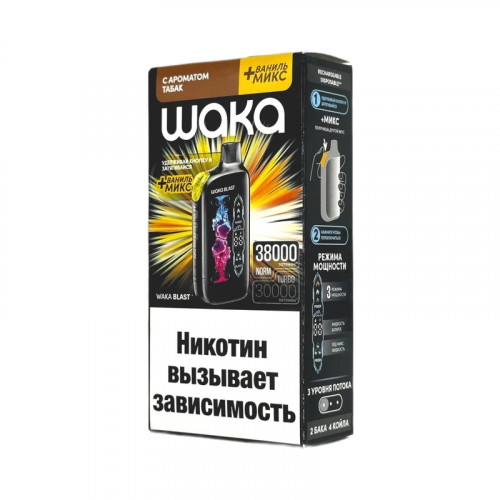 WAKA BLAST 38000 Hard - Tабак + ваниль микс